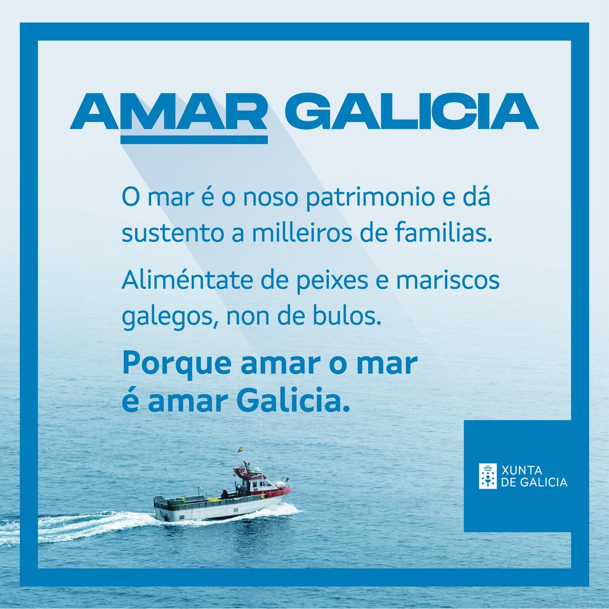 Xunta's tweet photo. 💙 Porque amar o mar é amar Galicia https://t.co/OtgZDsWM5I