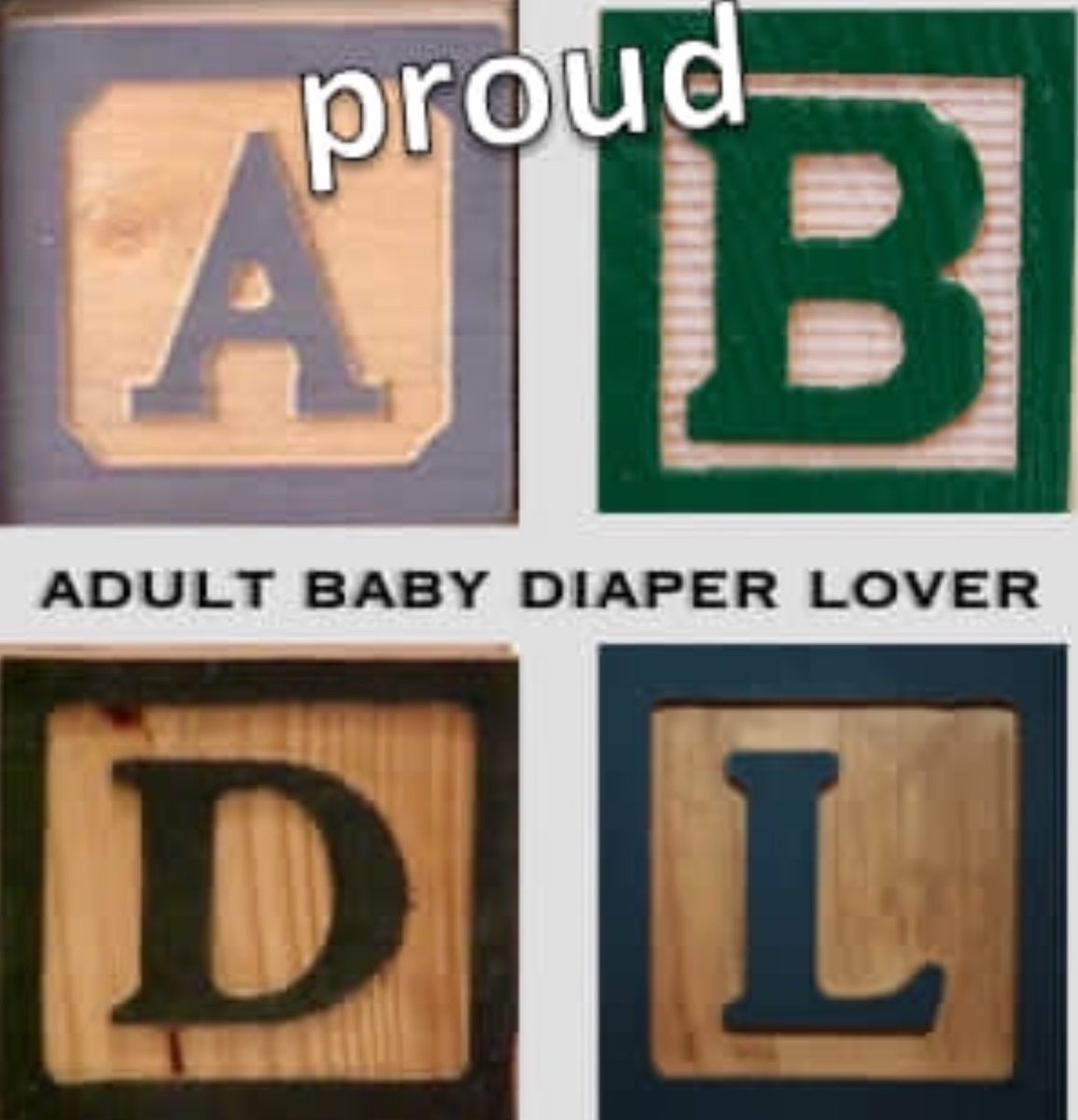Which one are you 
 
AB ~ *ADULT BABY* 👶🍼
DL ~  DIAPER LOVER* 👶🍼🍼
Or the combination of the two🤷‍♀️
ABDL~ ADULT BABY DIAPER LOVER* 👶🍼🍼🍼