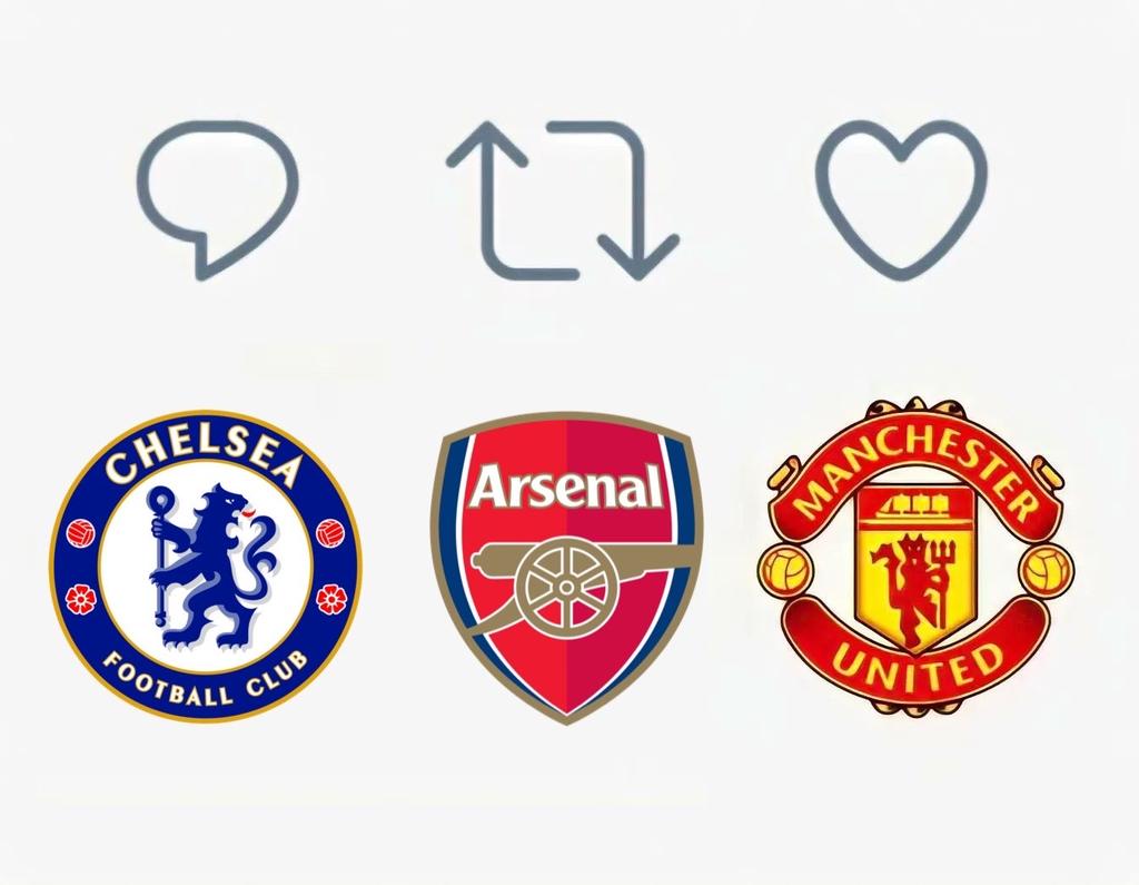 Bukar_14's tweet photo. Biggest club? 

Chelsea.    Arsenal.     Man Utd https://t.co/GNhrWa5wCa