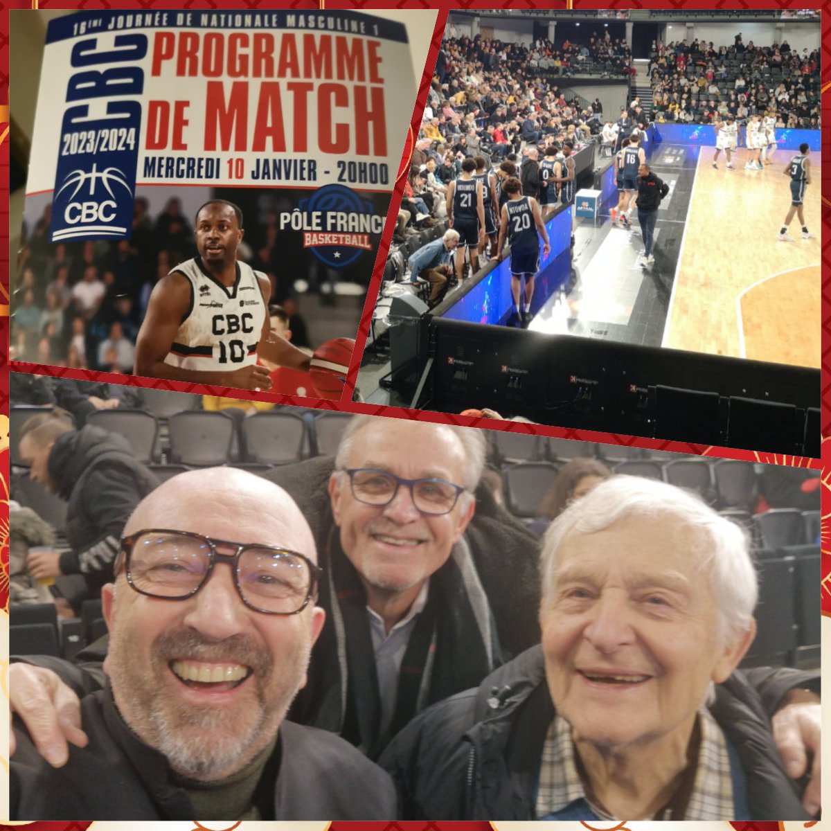 StephanPerichon's tweet photo. Un grand plaisir de retrouver Michel... Un grand bonhomme du basket français !!! Et Richard aussi bien évidemment !
Michel sur le banc mais toujours prêt à rentrer sur le parquet 🏀🏀🏀 and 🏀 https://t.co/lv4hyRiSyA