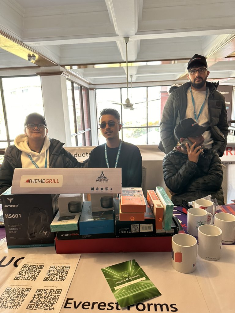 Themegrill stall at Wordcamp Nepal 2024 #themegrill