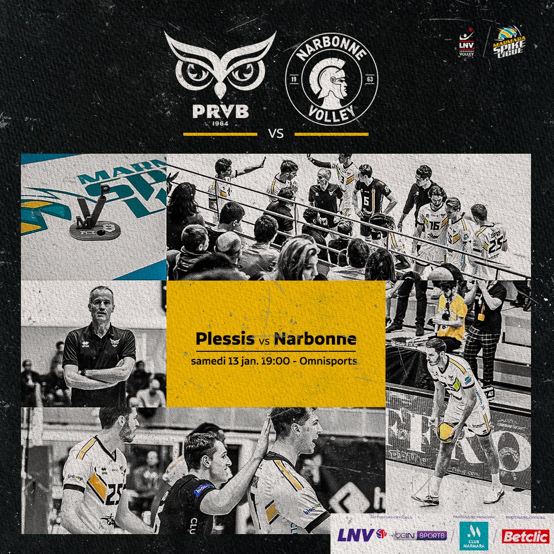 prvball92's tweet photo. ๐ฑ๐๐๐ ๐
๐ ๐๐๐๐๐ ๐๐ฅ
๐ Espace Omnisports
๐ 19h
๐ @narbonnevolley
๐ซ Rรฉservez dรจs maintenant vos billets sur : https://t.co/LMyLsk0ywM
#MarmaraSpikeLigue #MSL #PRVB #Hiboux #JauneetNoir #lnv #errea #JouerAvecPassion #LeCielPourSeuleLimite #TousJauneetNoir https://t.co/ZMG1pUG3cS