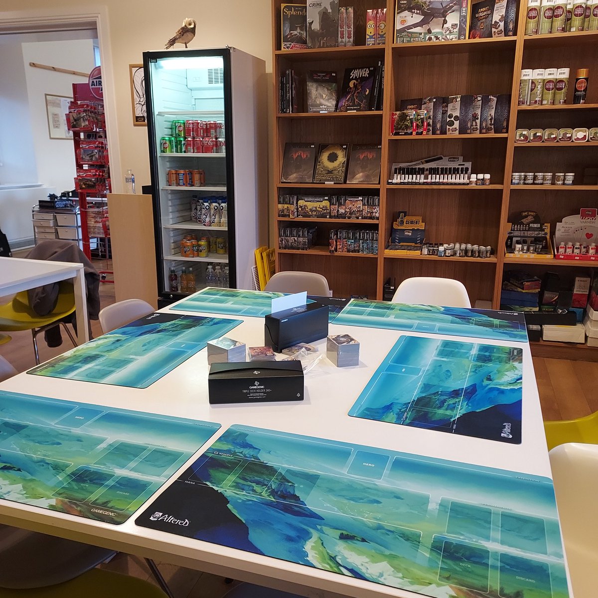 We're ready for @Altered_TCG in store today! Platform One - Kilmarnock Train Station. Absolutely thrilled to be part of the Preview Roadshow. Get yourselves down for a free intro! #altered #tcg #Scotland