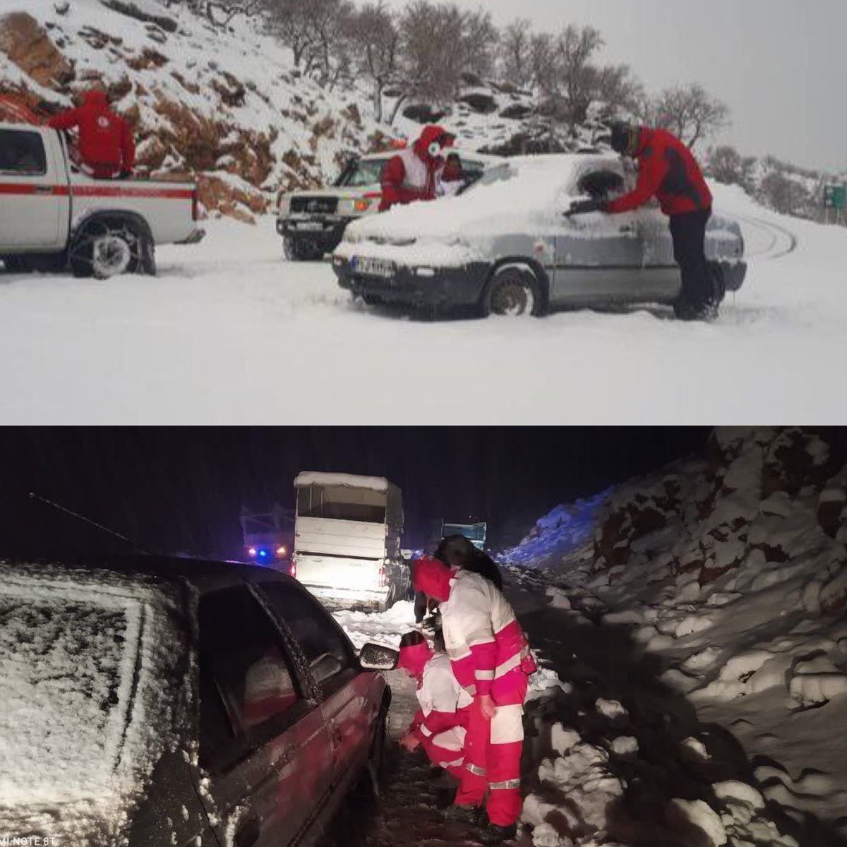 DMBaghfalaki's tweet image. .@Iranian_RCS’ #K&amp;amp;B province dispatched #SAR teams, swiftly #extricated 77 vehicles &amp;amp; #relieved 300 affected passengers by blizzard &amp;amp; #avalanche in #Margon county, offering them #food &amp;amp; #shelter on Jan 12. Their dedication in the face of adversity is truly commendable. 🙌❄️ @IFRC