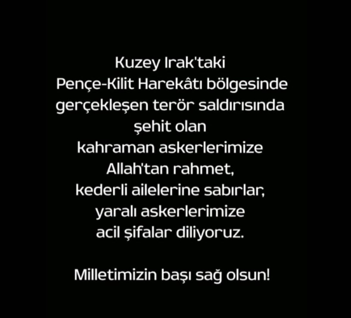 Başımız sağolsun.