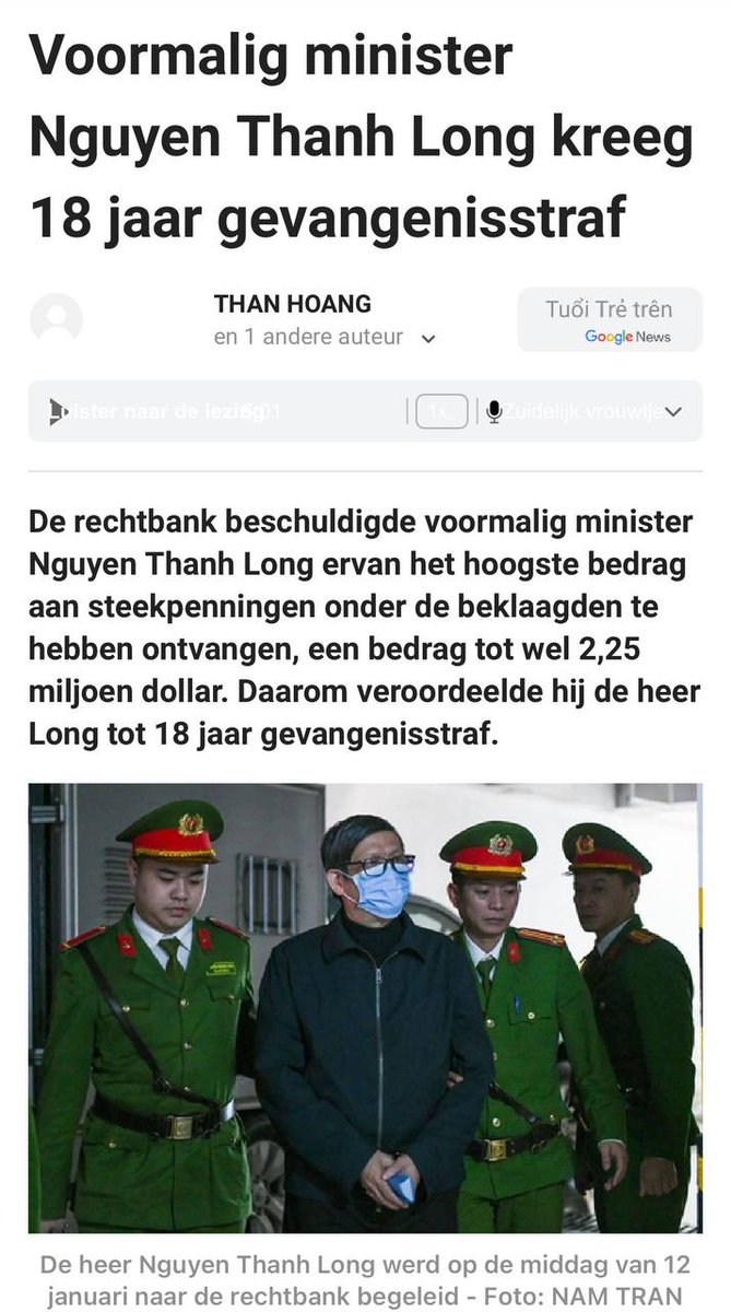 🔥🔥🔥 Nieuws uit Vietnam 🇻🇳 12-01-24

“Minister van Volksgezondheid krijgt 18 jaar gevangenisstraf voor het aannemen van steekpenningen voor het verhogen van de prijs voor testkits voor COVID-19’

Na bijna twee weken van proces en beraadslaging maakte de Volksrechtbank van Hanoi…