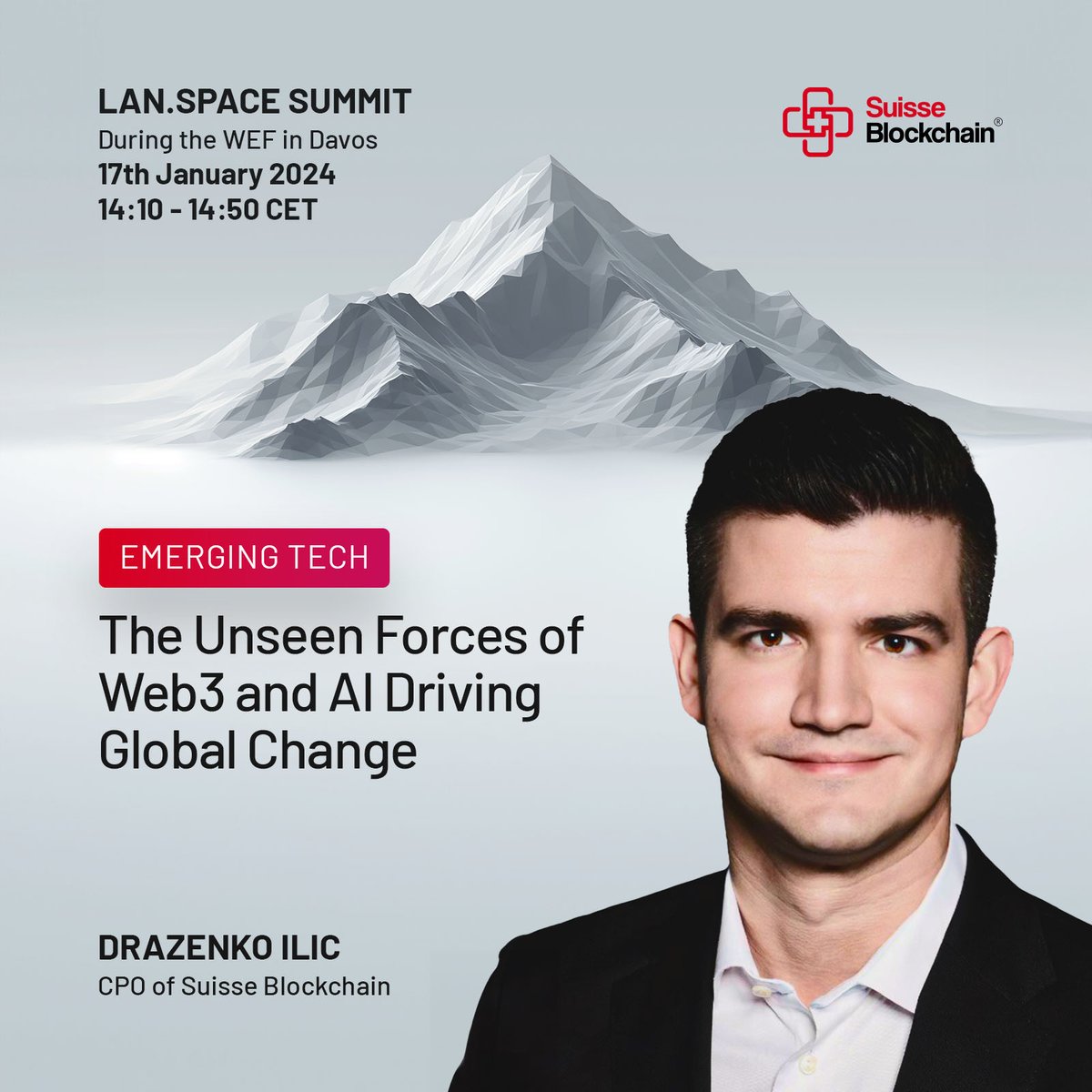 One of our key team members is joining the LAN.SPACE SUMMIT panel taking place during the World Economic Forum! 🔍 Panel: “Emerging Tech: The Unseen Forces of Web3 and AI Driving Global Change” ⏰ Time: 14:10 - 14:50 CET #LANSPACESUMMIT #WEF #Web3 #AI #Innovation