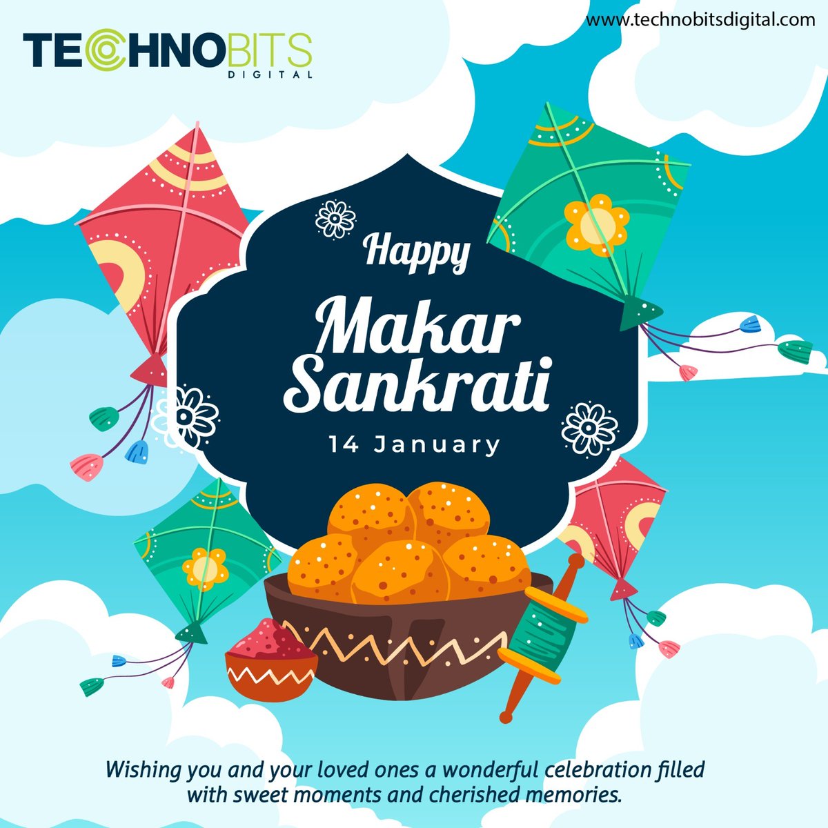 May the vibrant colors of the kites paint your life with happiness and prosperity. Wishing you and your loved ones a cheerful Makar Sankranti!📷📷
.
.
#happymakarsankrati #technobitsdigital #FestivalOfKites #evolgroup