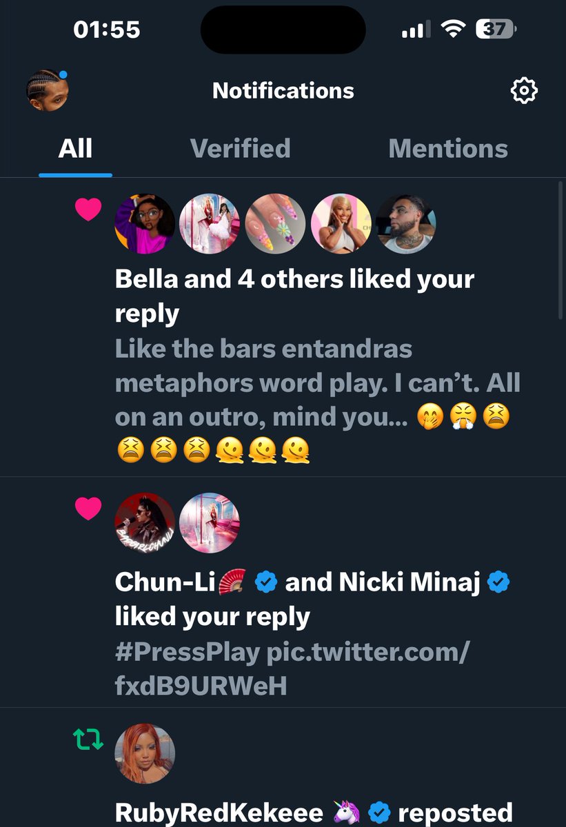 HaterYouLose's tweet image. Nicki Liked my #PressPlay art! Love u Nicki 🙏🏽🤓 song go stupid!!🔥🔥 #GagCity #Barz #realRAP