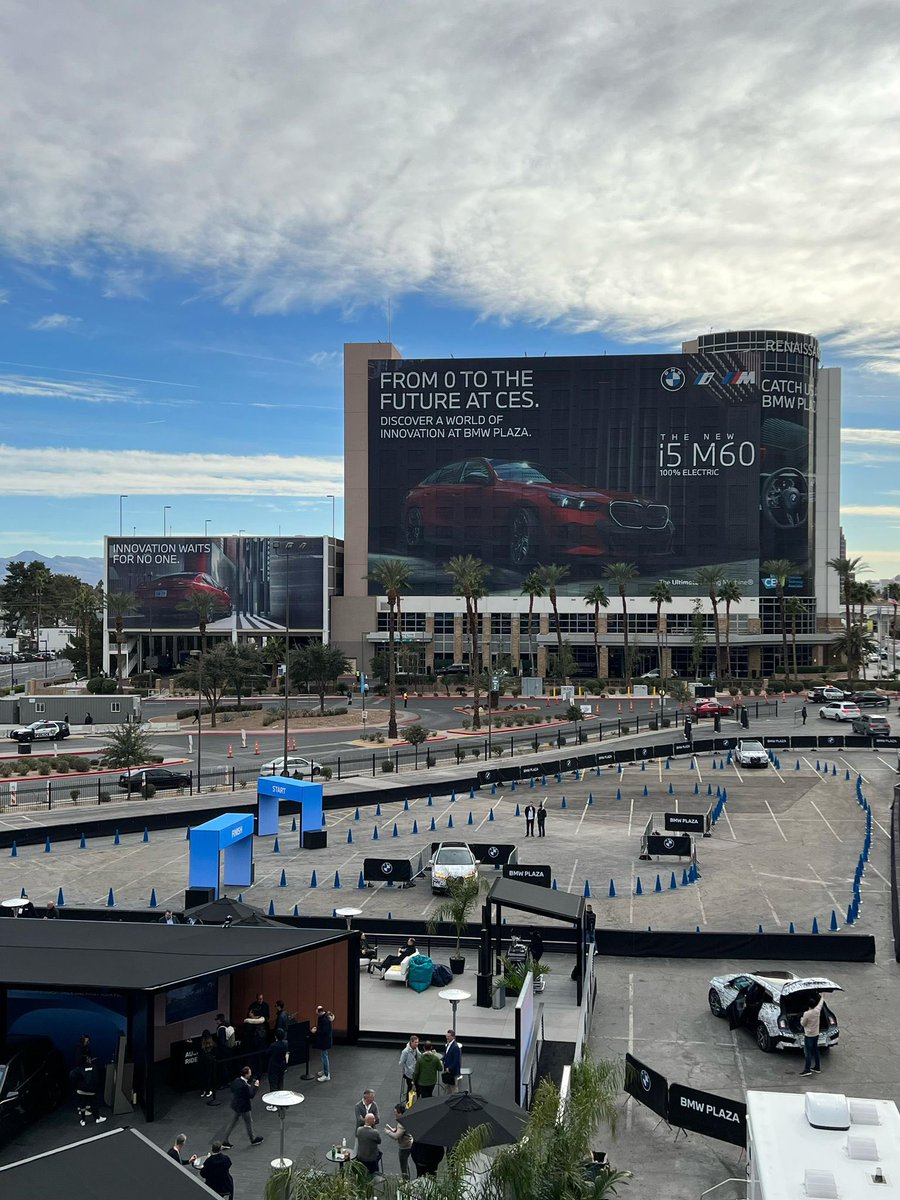 Gee_Lew's tweet image. a contender for best professional start to a year - my work on a cheeky (not-so-little) billboard at #CES  #BMW