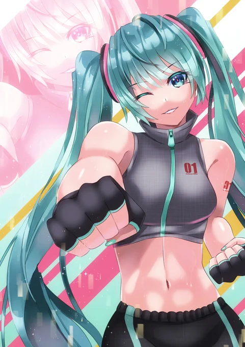 FitBoxingへ応募したミクさんVer.2 #初音ミク 
