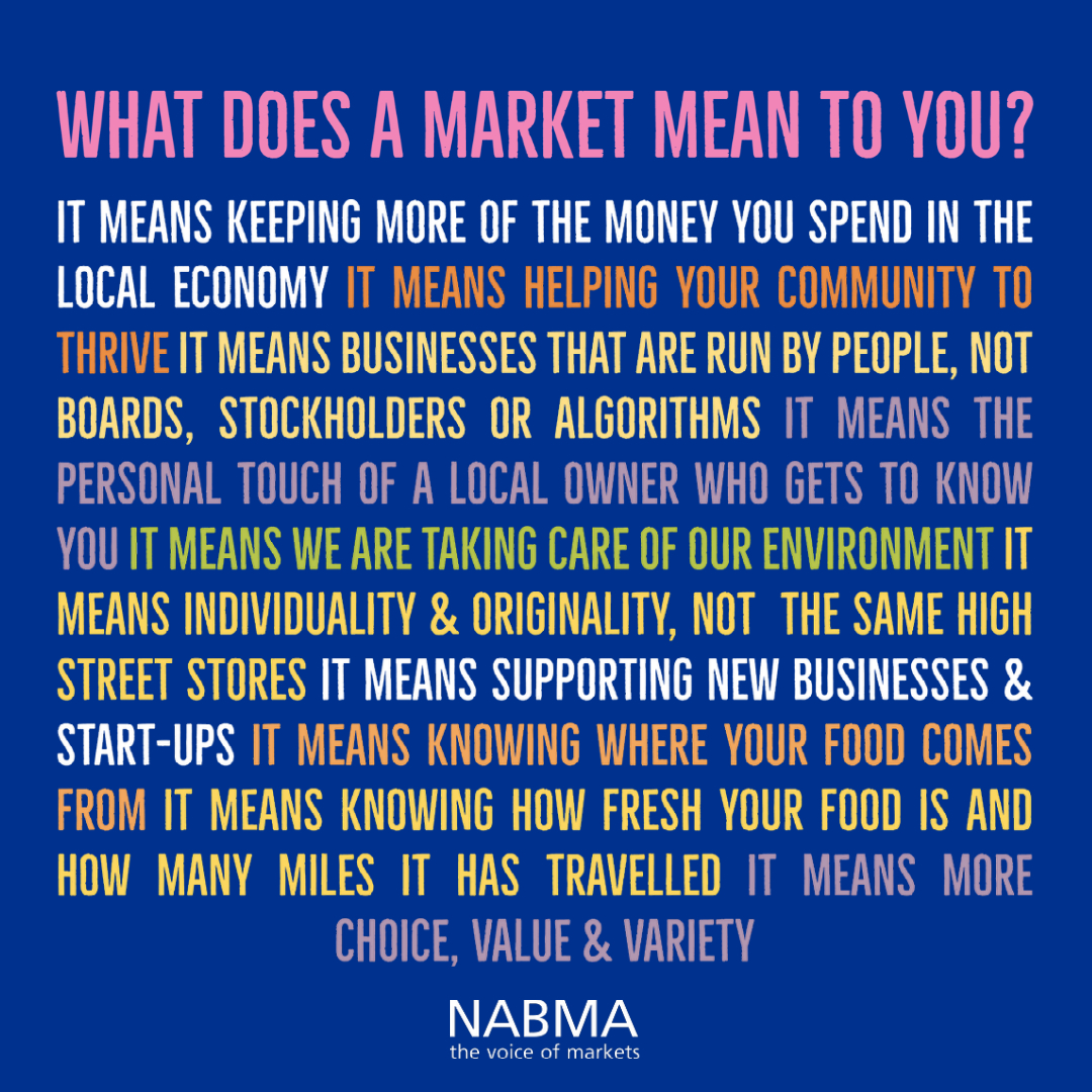 What does a Market mean to you? 🥭🍌🍒🥕🍅🍖🍞 🎨🖼👗👢👠👒 We've been supporting markets for over 100 years! Visit your local market soon and rediscover your local community! #MarketsFirst