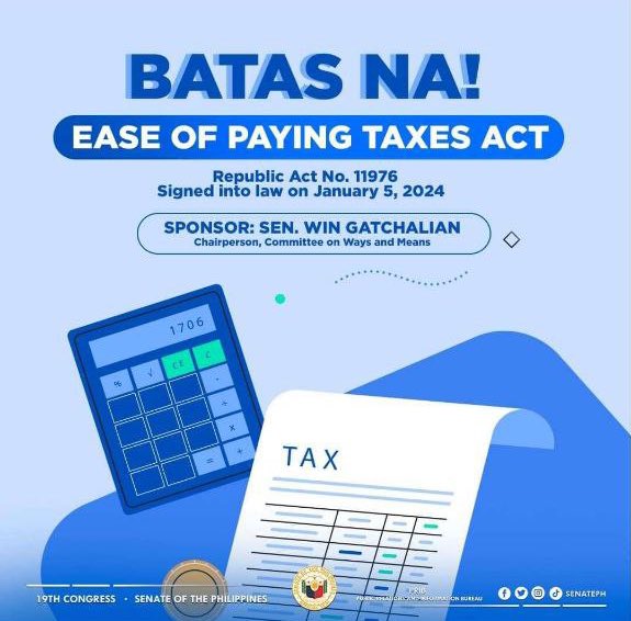 edgeCPA's tweet photo. Better informed than sorry. Atleast be familiar, quick glance on Ease of Paying Taxes Act (RA 11976), know your law! https://t.co/52j81dg0P5