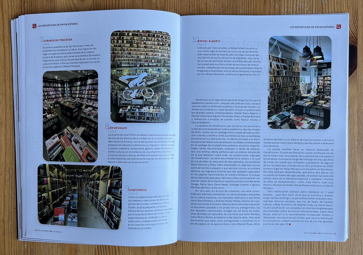 Diez librerías de “Booklovers” en @PubWeekEs: <a href="/falenalibros/">Falena</a>, Alberto Casares, Exit, La Mula Sabia, <a href="/LivTravessa/">Livraria da Travessa</a> <a href="/LerDevagar/">Ler Devagar</a> <a href="/OnaLlibres/">Ona Llibres</a> <a href="/LaCalders/">Llibreria Calders</a> <a href="/LibreriaAlberti/">Librería Alberti</a> <a href="/Ivorypress/">Ivorypress</a> La serie se puede ver gratis aquí: caixaforumplus.org/c/booklovers