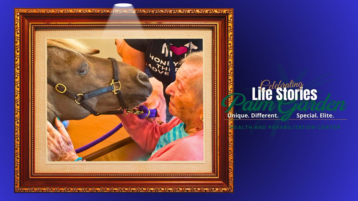 PalmGardenHC's tweet photo. “I’ve often said there’s nothing better for the inside of a man than the outside of a horse” — Ronald Reagan
#PetVisit #TherapyAnimal #CelebratingLifeStories #WeArePalmGarden https://t.co/tHVlJYBSIF