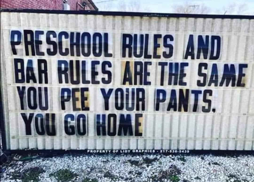 CoastalFireDept's tweet photo. Bar Rules
We didn’t do #fridayfunny yesterday maybe this can be #saturdayscreams or something like that. https://t.co/cQ8bxnaZY3