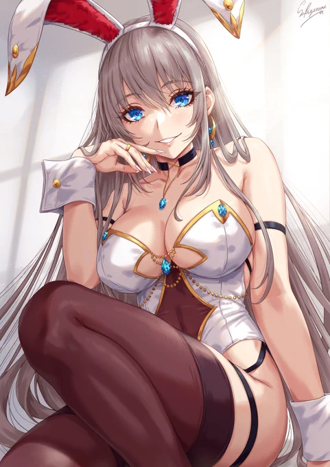 白バニーガールお姉さん