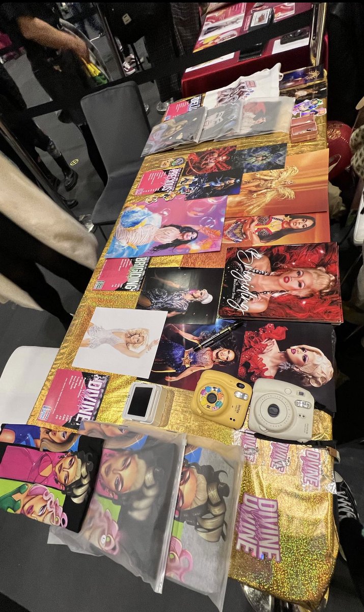 A sneak peak of the Divine Divas’ merch available at their booth for <a href="/RuPaulsDragCon/">RuPaul's DragCon</a> UK 2024. 🇬🇧 Show them some love and go visit them at Booth E83! ❤️🌟💋 #DivineDivas #DivineDragCon