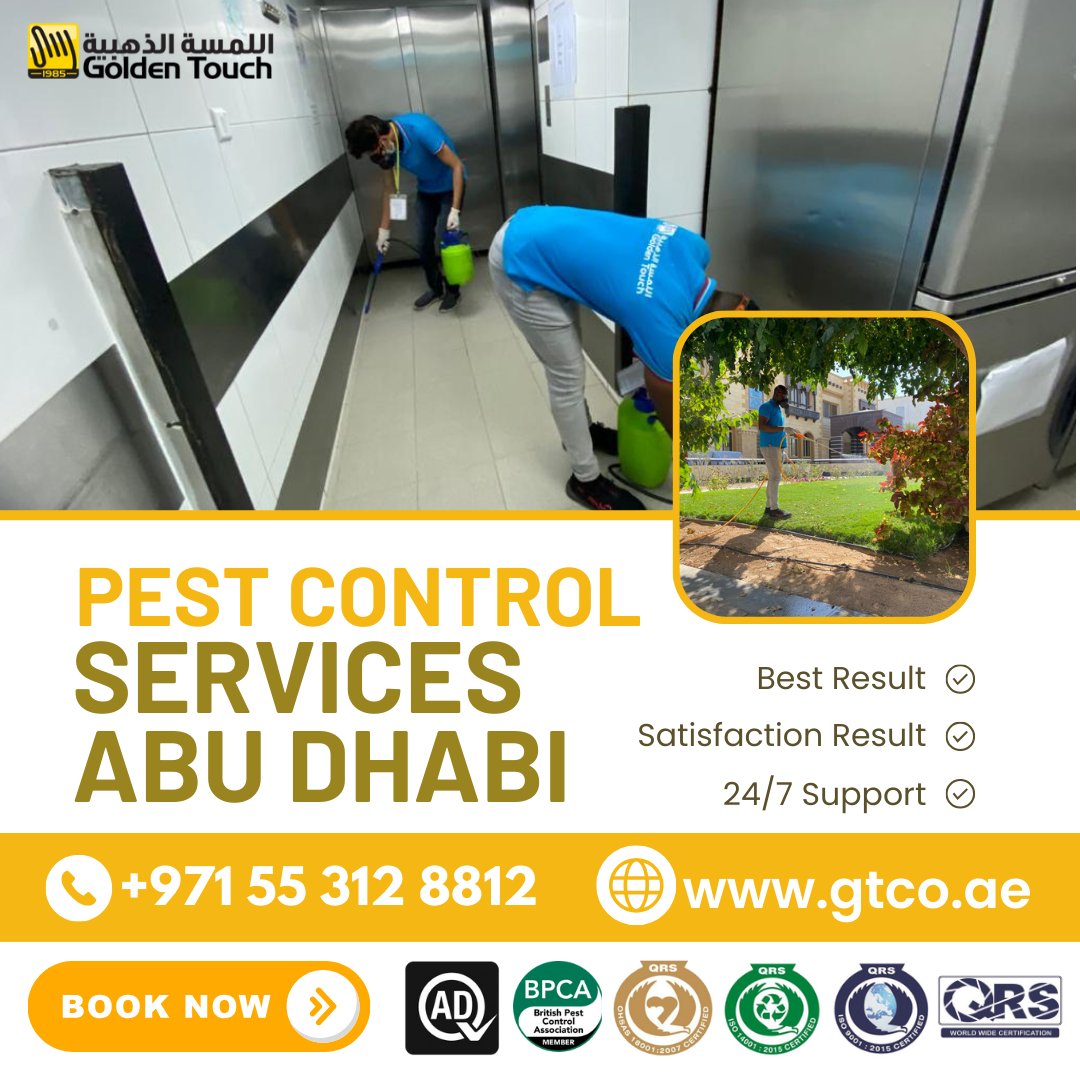 gtcoUAE's tweet photo. Say goodbye to unwanted Pests with GTCO's top-notch Pest Control Services in Abu Dhabi! 

📞 Call us at (+971) 2 650 6766, +971 55 312 8812
🌐 https://t.co/B7eJee9w0a

#GTCO #PestControl #AbuDhabi #InsectControl #PestPrevention #TrustGTCO #HomeCare #PestFreeLiving #SayNoToPests https://t.co/jLE3180xFJ