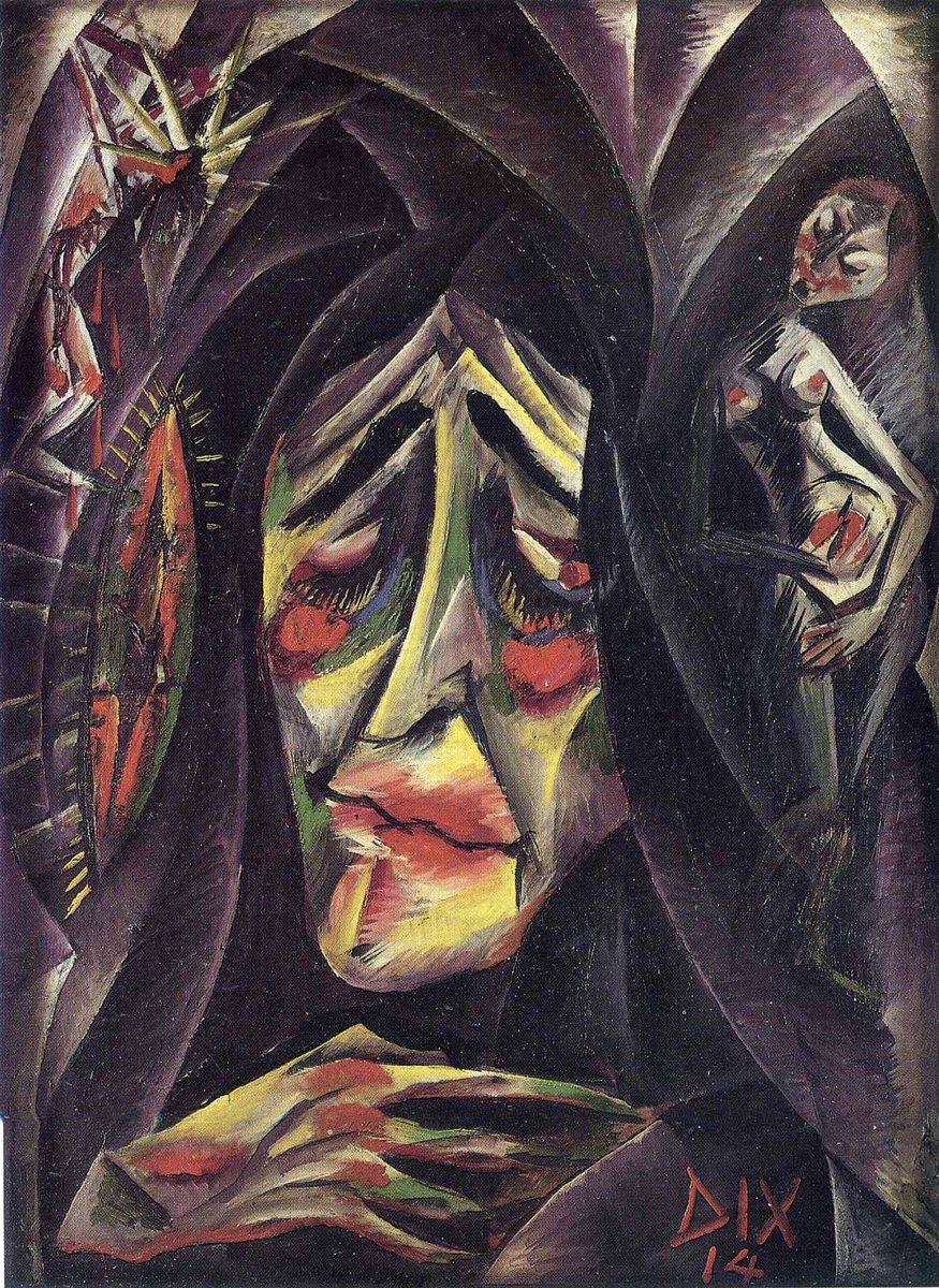Otto Dix - La nonne (1914)
monoeil.blog/otto-dix/

#ottodix
#art #peinture #arte #artwork #painting #monoeil #paintingart #pittura