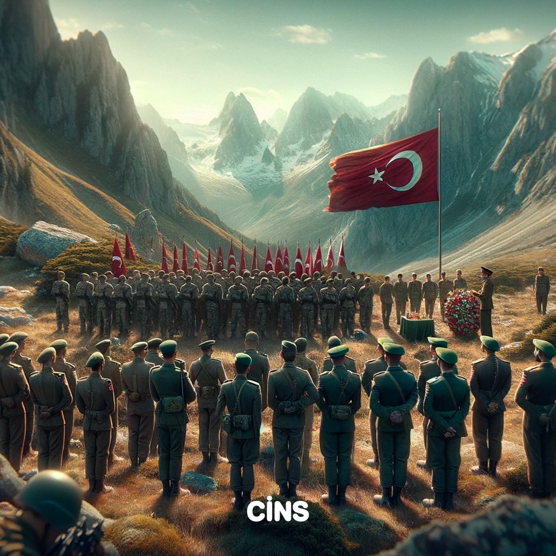 CinsDergi's tweet photo. Bir gün yine doludizgin atlarımızla
Yerden yedi kat arşa kanatlandık o hızla

Cennette bu gün gülleri açmış görürüz de
Hâlâ o kızıl hâtıra gitmez gözümüzde

Bin atlı akınlarda çocuklar gibi şendik
Bin atlı o gün dev gibi bir orduyu yendik

Yahya Kemal Beyatlı