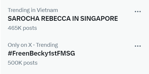 Dunghoang3696's tweet photo. Congratulations FreenBecky reaching the top trending with 500k posts
WE DIT IT BABY 🥰🫶🌷✨
#FreenBecky1stFMSG #FreenBeckyinSG #FreenBecky #srchafreen #Beckyangle https://t.co/uL0t20Penl