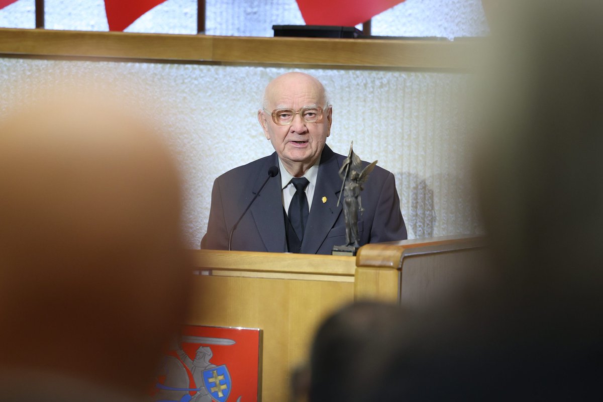 @LRSeimas The #FreedomPrize 2023 awarded to the @Europarl_EN and resistance fighter Petras Plumpa. #Lithuania #democracy