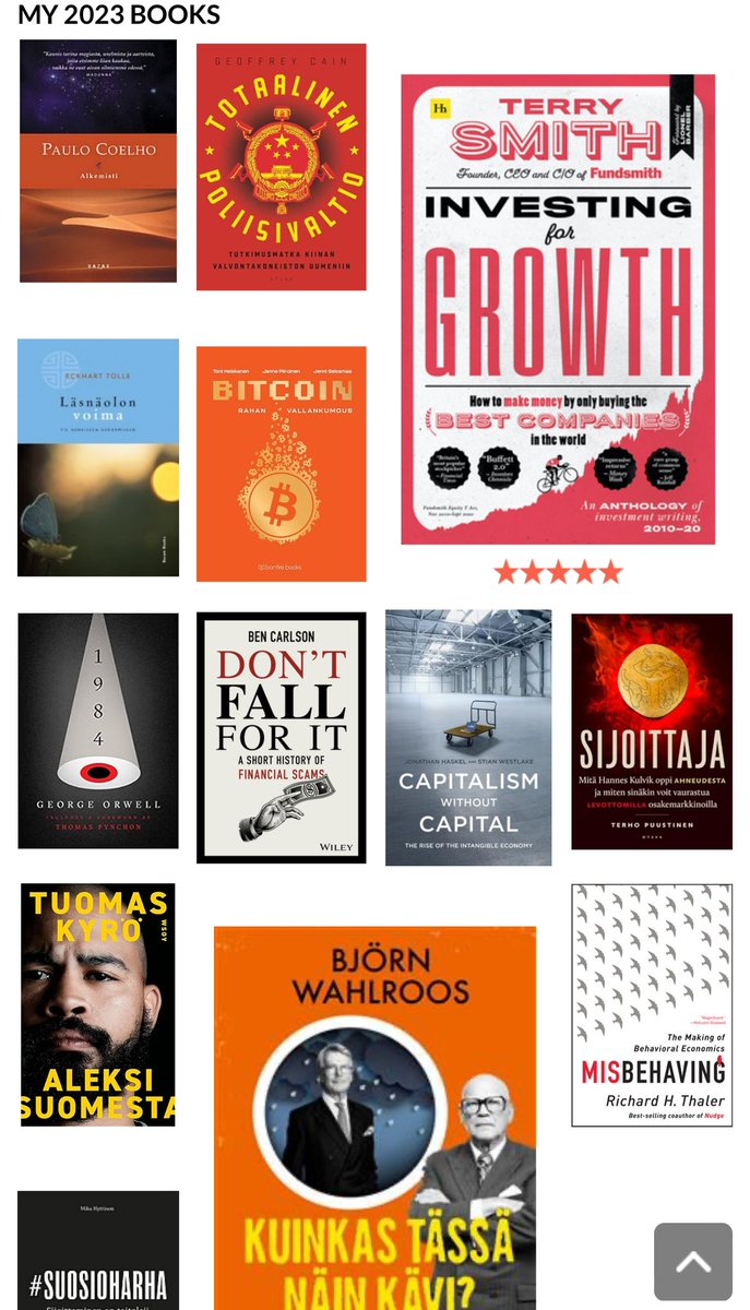 PetriBackman's tweet photo. Last year's readings. #books #2023 https://t.co/kPR0Sef8QA