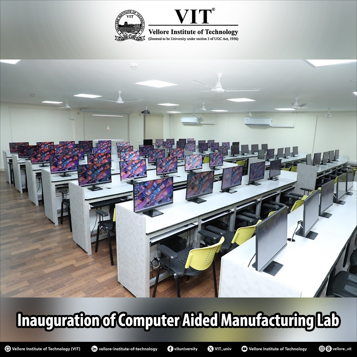 VIT_univ's tweet photo. Inauguration of the Ideation & Design Thinking Lab and the “renovated” Computer Aided Manufacturing Lab under the School of #MechanicalEngineering (SMEC) happened on January 10, 2024.
#VIT #SMECLabs #IdeationAndDesignThinkingLab #ComputerAidedManufacturingLab #CAMLab https://t.co/jUponNa41f