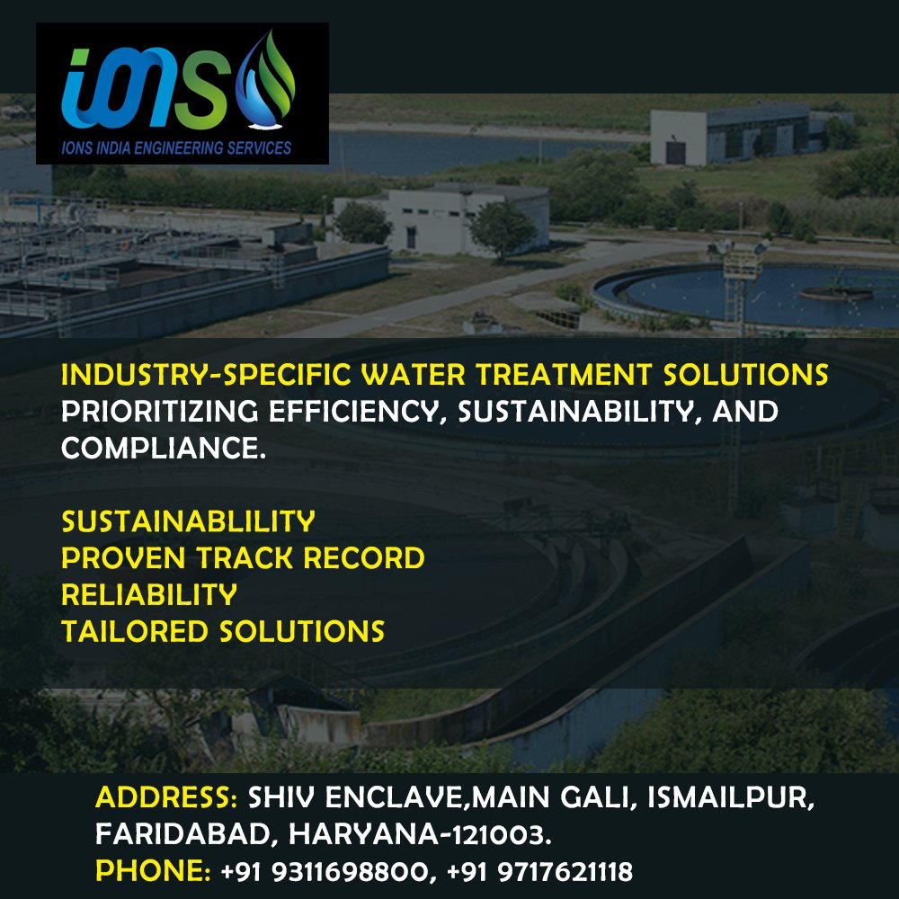 TiwariKhus68406's tweet photo. Tired of dirty water? Ions India has the answer! Their machines turn sewage water clean and safe. ๐ #EnvironmentalSolution #CleanUp https://t.co/xSd1vFH3m6