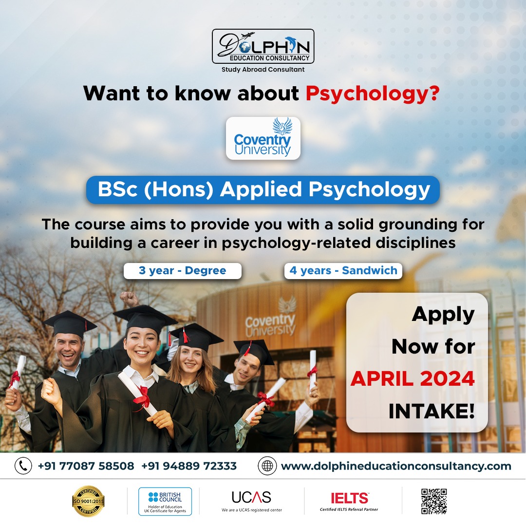 Dolphineduconuk's tweet photo. β¨Unleash the power of the mind! π Explore the psychology courses in the UK and apply for April 2024 Intake!π
Call: 7708758508 (or) 9488972333
Visit:https://t.co/c2ZvSVYtO7
#ukstudyabroad #studypsychology #coventryuniversity #aprilintake2024 #ukuniversities #ukadmissions https://t.co/NbATqaZ64u