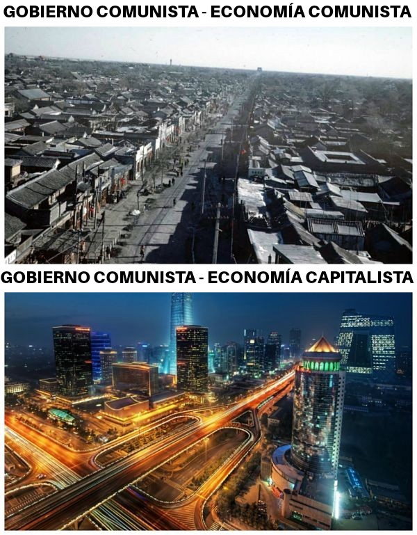 China es próspera gracias al capitalismo y a pesar de su gobierno, no se confundan.