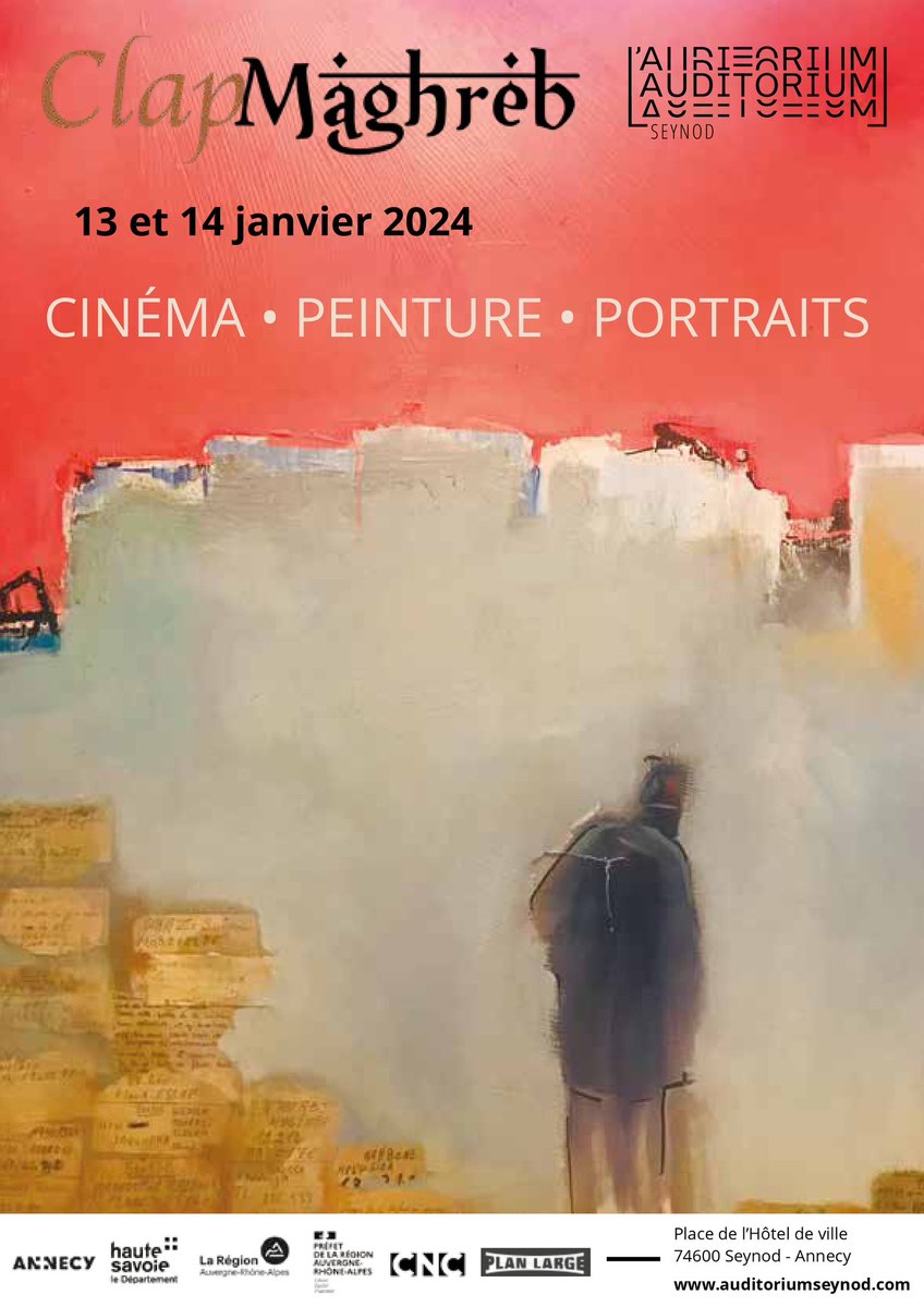 PlanLargeAnnecy's tweet photo. Clap Maghreb commence aujourd'hui à L'Auditorium Seynod !
- 17h, "Les Meutes".
- 19h, Vernissage de l'exposition. 
- 20h30, "Indivision", en présence de la réalisatrice Leïla Kilani et du producteur-distributeur Emmanuel Barrault.
On vous attend nombreux ! https://t.co/vE5MuJ4JUD