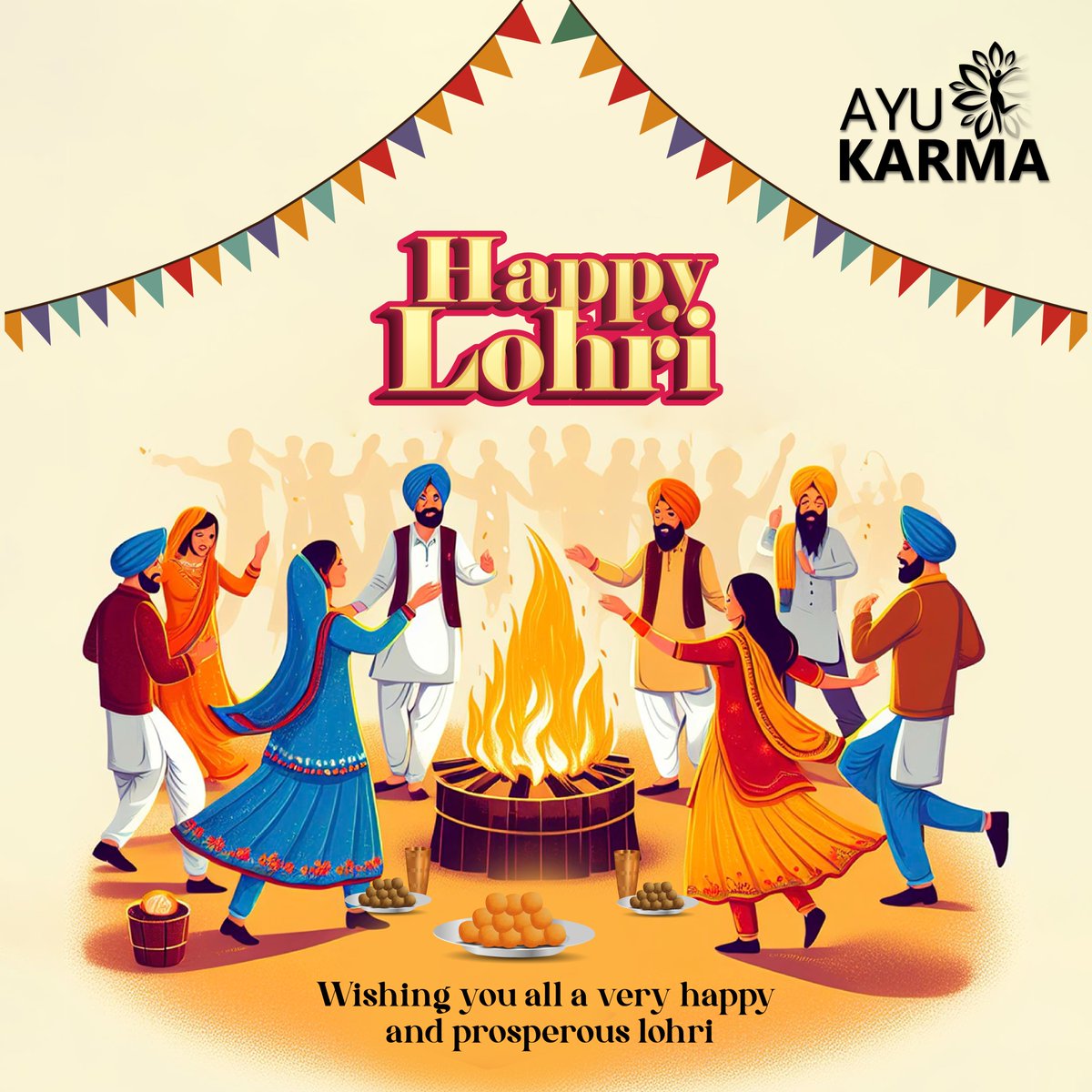 AyuKarmaStore's tweet photo. May the festival of Lohri bring you prosperity, health, and endless moments of celebration. Happy Lohri!

#ayukarma #ayurveda #karmaayurveda #lohri #makarsankranti #lohricelebration #festival #happylohri #sankranti #india #indianfestival https://t.co/9OdCLdHPya