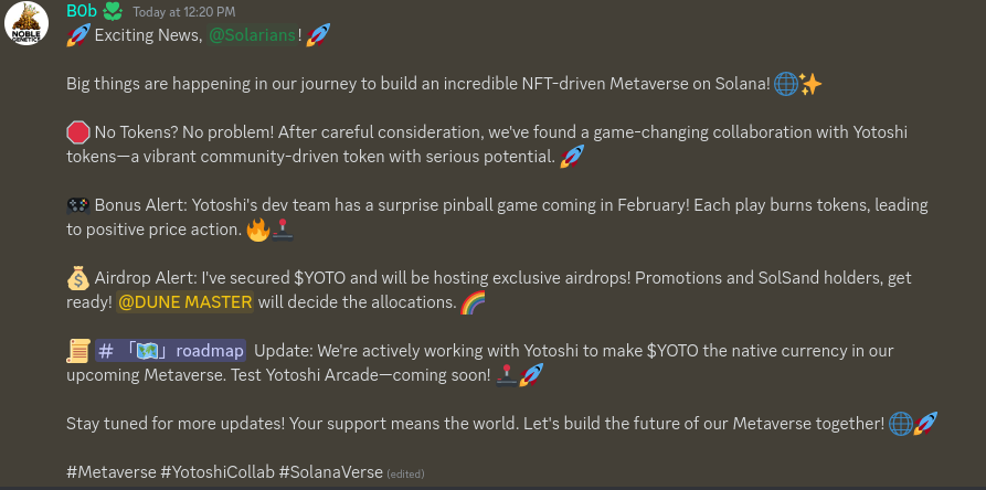 NobleNetwrk's tweet photo. With @DayoftheDeadNFT being apart of the @theSolanaverse Project, It is not hard to believe that a #community #takeover lead by #B0b could revive the @SolSand_io collection, doubled the floor price in first 24 hours of #project #wallet #custody The team failed, the project didn't https://t.co/EtQwjsNSCf