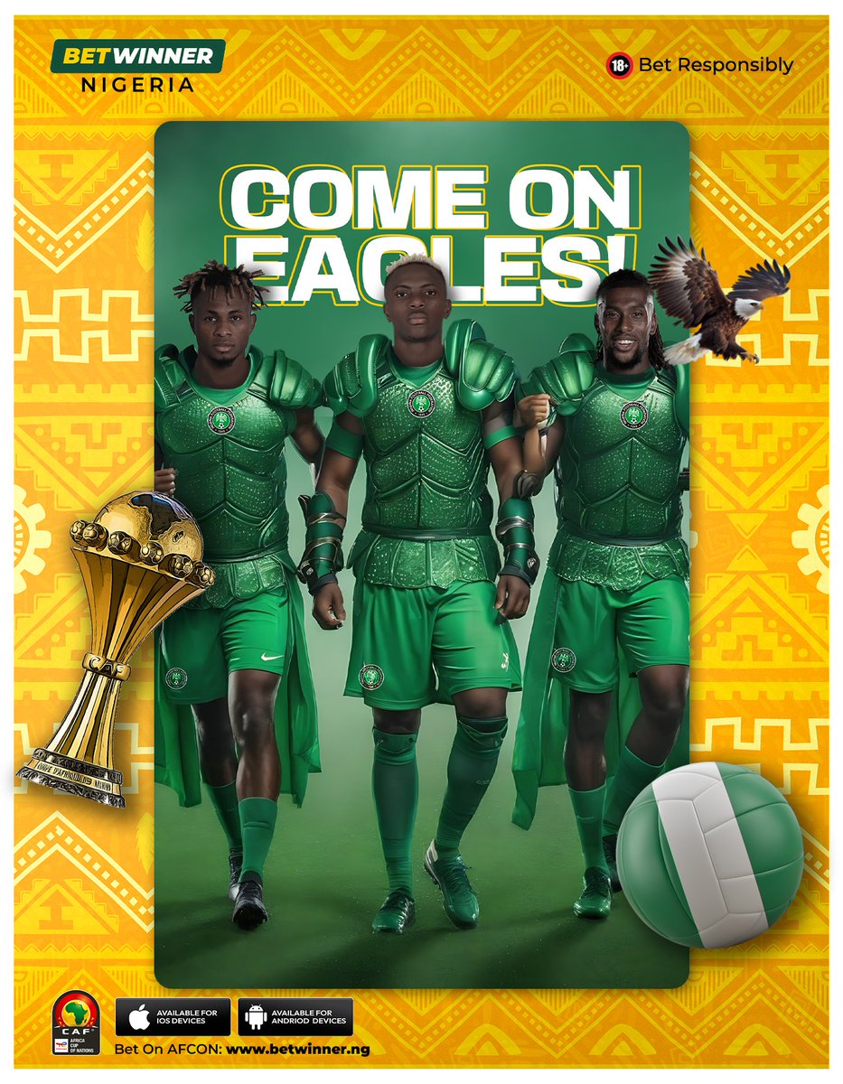 Get ready to watch the super eagles battle!
#betwinner
#TotalEnergiesAFCON2023