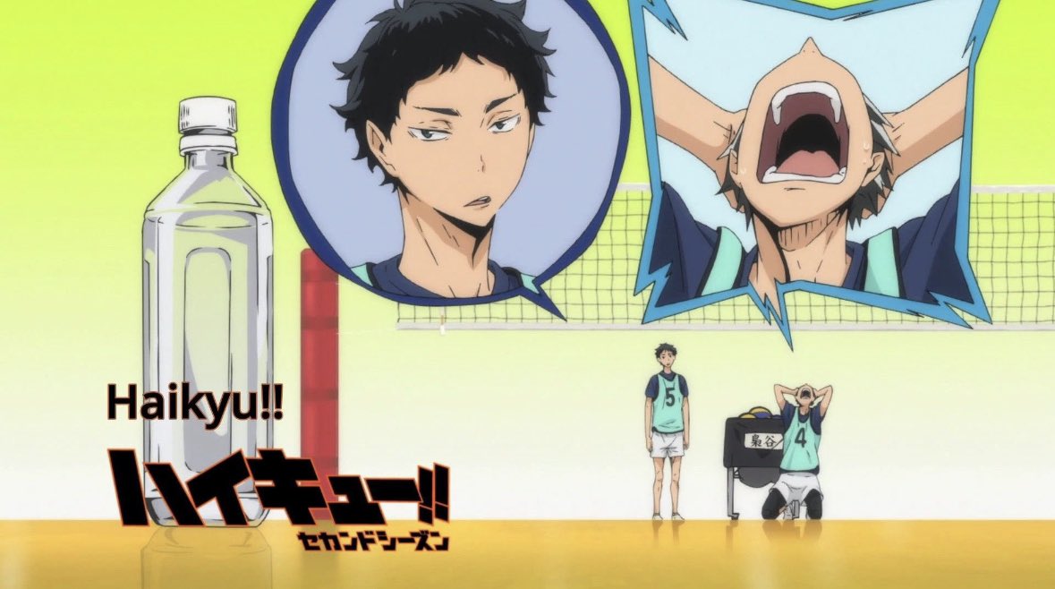 kagstinycrown's tweet photo. i miss the haikyuu bottle commercial breaks https://t.co/xjDXLofqtE