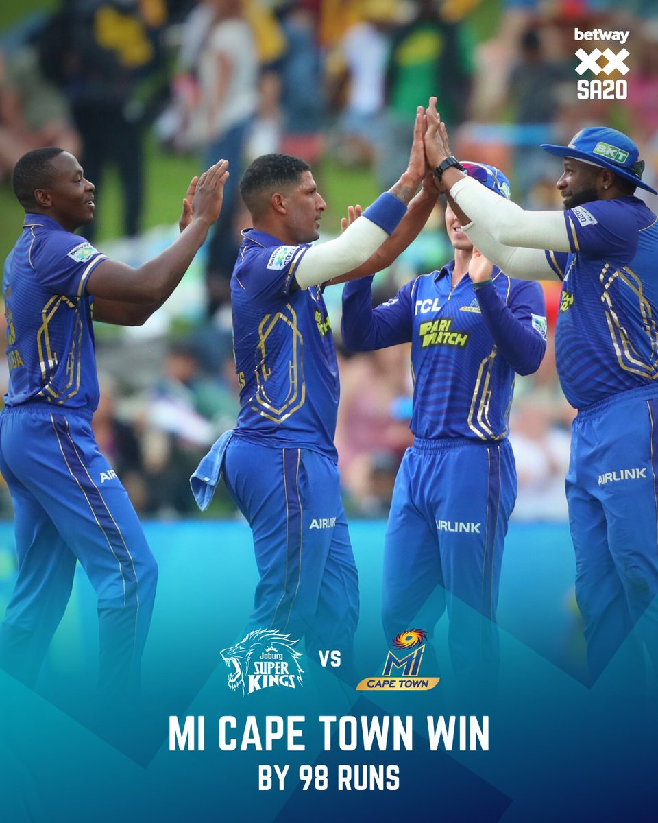 MI Cape Town takes it, with a bonus point. #JSKvMICT #Betway #SA20