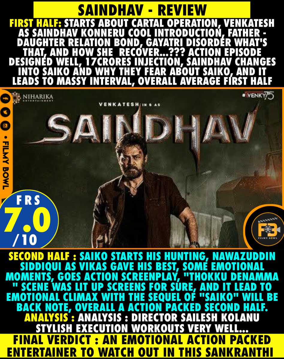 #SaindhavReview

#Venkatesh #saindhav #SaindhavMovieReview