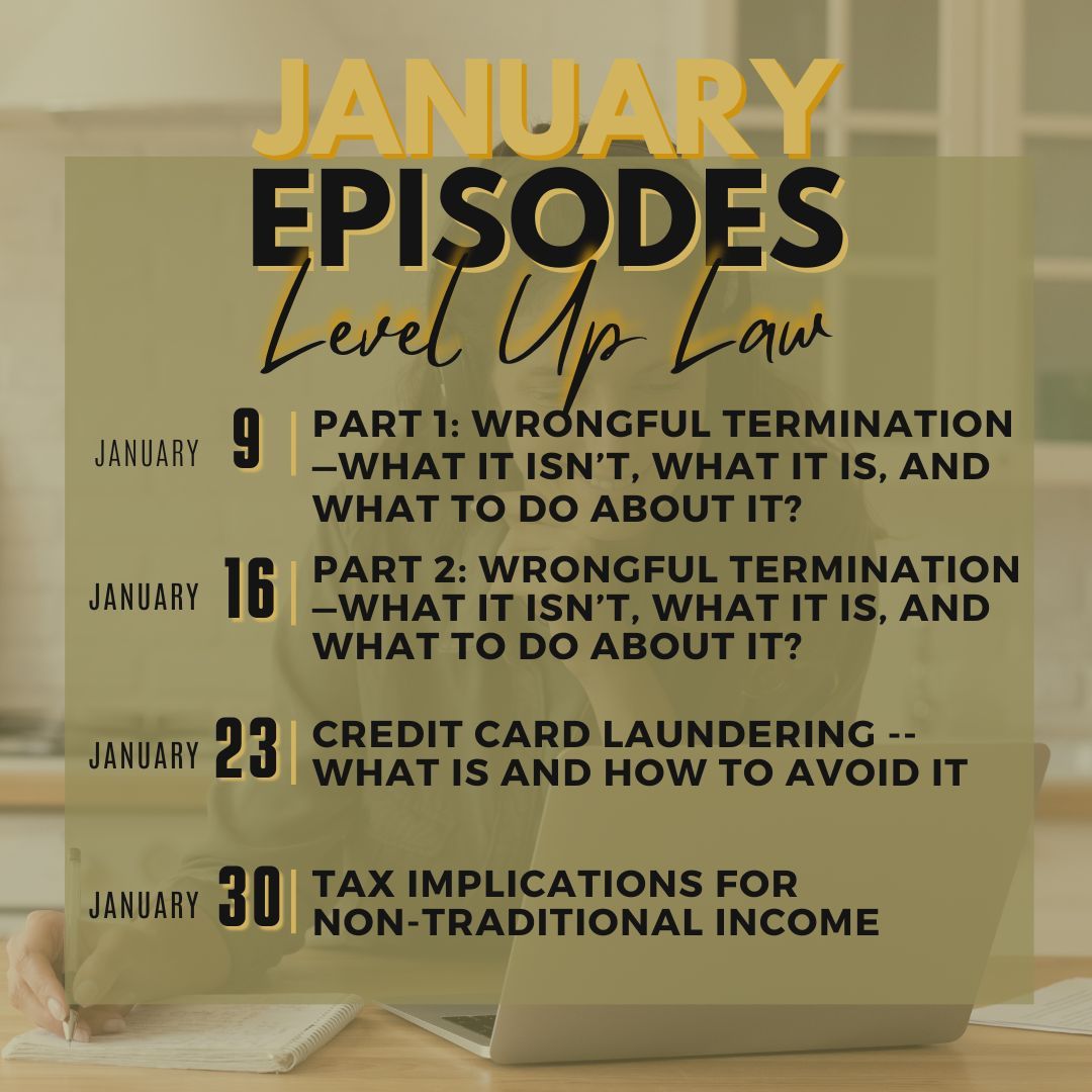 sclegalservices's tweet photo. We have some great free learning opportunities this Jan.!

Wrongful Termination, Pt 2: https://t.co/9howm5viFx

Credit Card Laundering -- What is &amp; How to Avoid it: https://t.co/1bxtG6zBAk

Tax Implications for Non-Traditional Income: https://t.co/QbtcFqUF2O https://t.co/VdyVKTgyJa