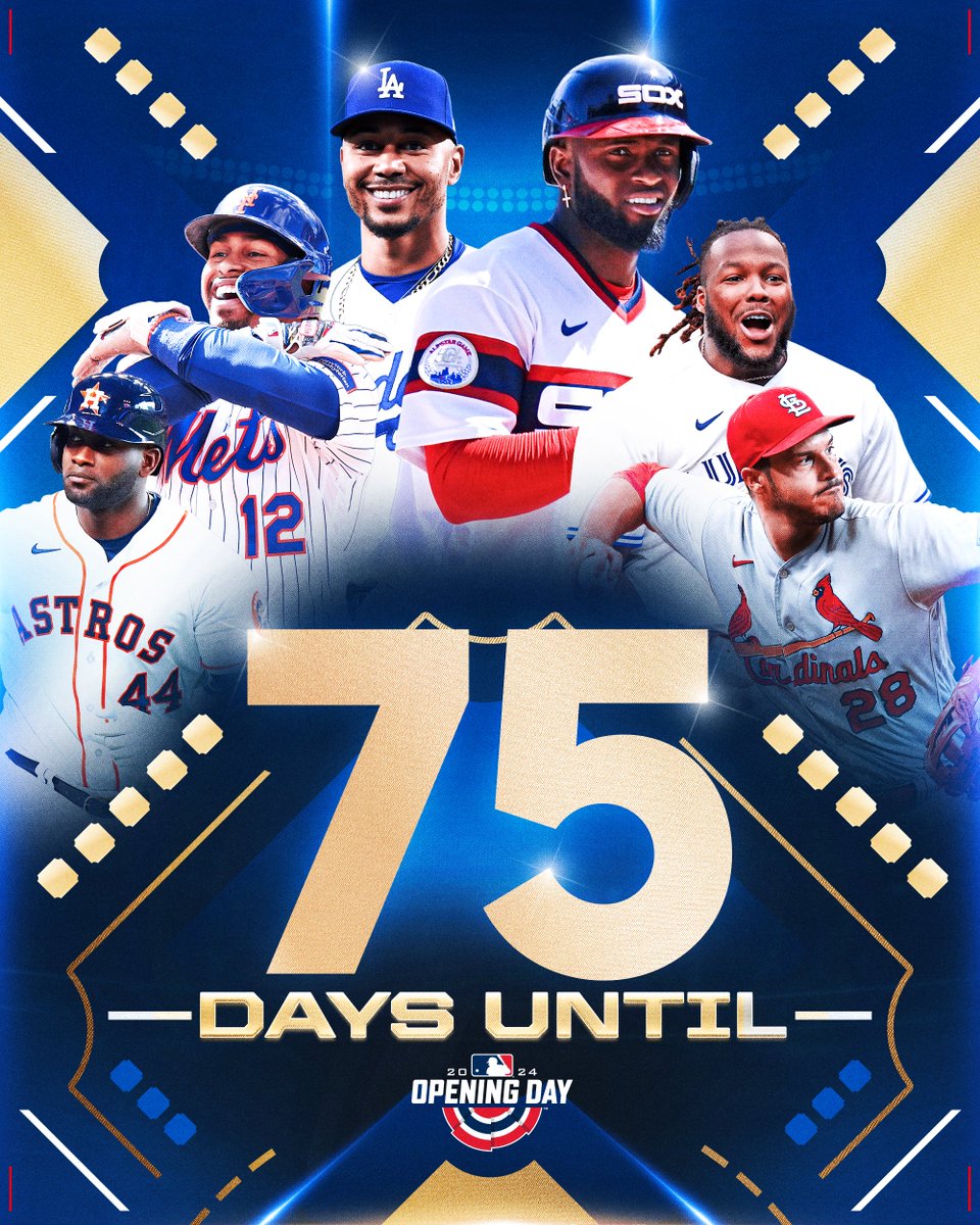 MLB's tweet image. Hip hip hooray!

Only 75 days until Opening Day!