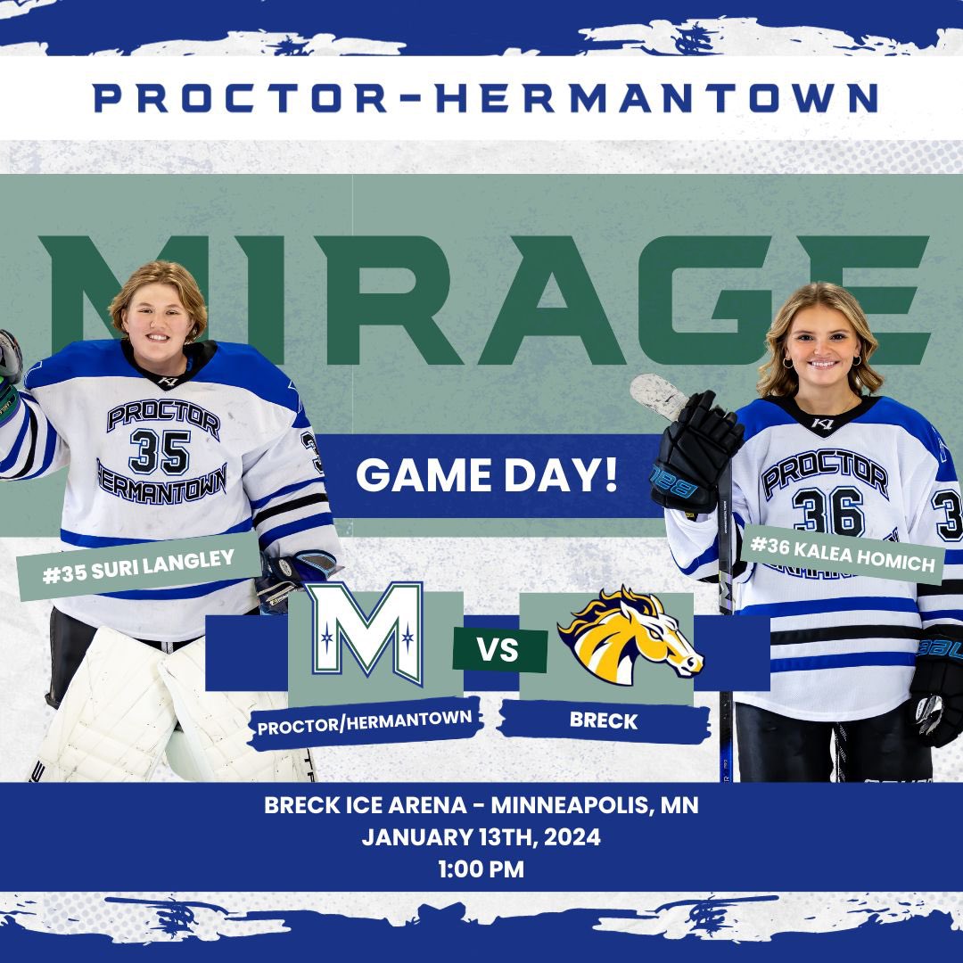 ✨MIRAGE GAME DAY!✨

The Mirage is back on the road again today for a battle against Breck! 

Let’s go, Mirage!!! #hardworkworks 

📍Breck Ice Arena
🆚 Breck
⏰ 1:00 PM

📸 <a href="/FreewayNorth/">Freeway North Photography</a>
