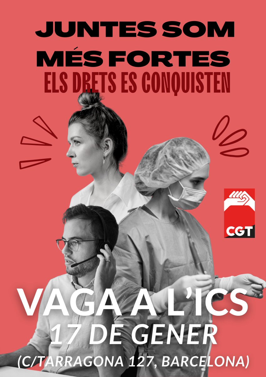 📢 #Vaga17Gener 🏥✊

La nostra força està en la nostra unió! El 17 de gener és la vaga per a millorar les condicions dels professionals del sistema públic de salut.

Fem sentir la nostra veu i exigim canvis! Juntes som imparables💪 #FisioterapeutesUnides #CanviJa #Fisiosenlluita