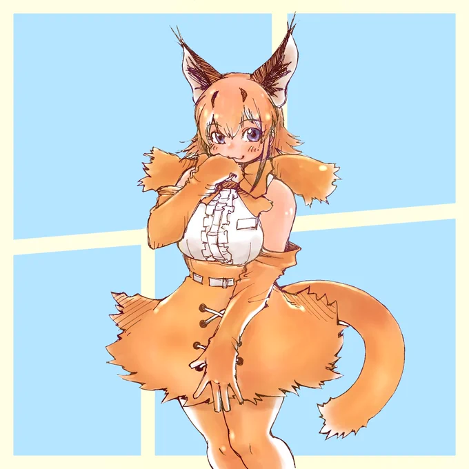 とにかく可愛く描くことを目指したカラカルおふざけテキストの有る無しはともかく絵そのものはちゃんと真面目に描こうと思ってるんですよいつもね結果的にそうはならないだけで#けものフレンズ #けものフレンズ2 
