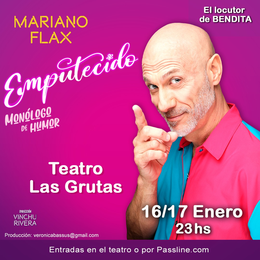 🎭 Todo listo! 👉 16 y 17 a las 23 hs. te esperamos en el @teatrolasgrutas con mi stand up 🎙 Emputecido 😁 🎟 Entradas a la venta en puntos de venta, en el teatro o por Passline. 🥳 Nos vemos en Las Grutas