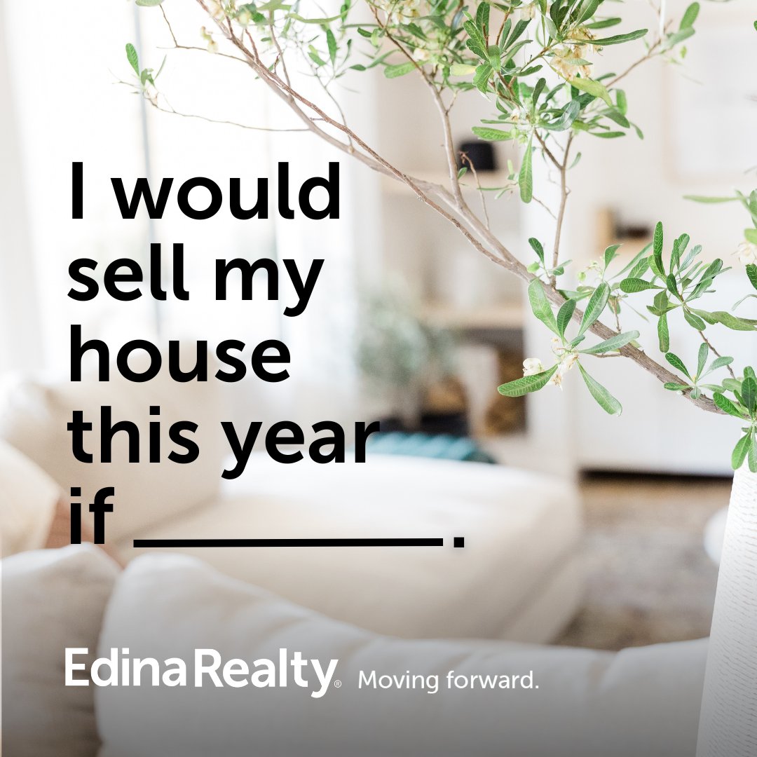 Are you thinking of selling your home this year? Comment below or reach out today. 
 #EdinaRealty #MovingForward