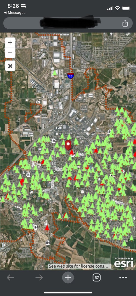 The city where I live will dispose of your Christmas tree for you. They’ll come to your house and pick it up. But… They also plot the location of *EVERY* tree with an ArcGIS tool and display it to everyone. Red trees haven’t been picked up yet, green trees have.