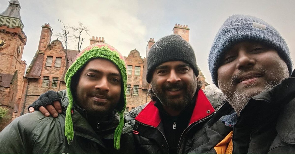 It's a UK wrap for #adhirshtasaali Had an amazing experience working with wonderful people! Thank you @ActorMadhavan sir & @MithranRJawahar sir for this great opportunity ❤️🤗🙏 #scotland #edinburgh #london #tamilfilminuk #syncsound #directorofphotography #dop #winter
