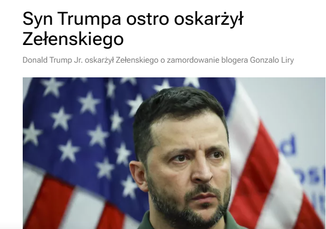 BalliMarzec's tweet photo. Syn byłego prezydenta USA Trumpa Jr. oskarżył #Zełenski'ego o zabójstwo amerykańskiego blogera Gonzalo #Leara
że amerykański bloger zmarł w wieku 55 lat w więzieniu na #Ukraina, gdzie był przetrzymywany za „przestępstwo związane z krytyką rządów #Zełenskiego i #Biden” https://t.co/imf2No0uBX