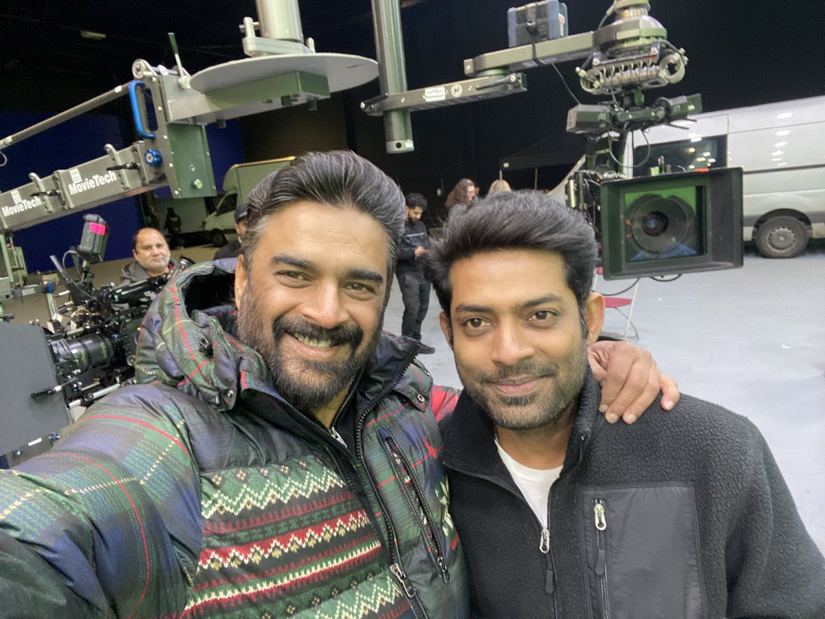 It is #Adhirshtasaali with @ActorMadhavan sir after #Maara. Can't thank you enough for this sir! It's always exhilarating to see you perform so naturally and ur voice is mind blowing in sync sound #adhirshtasaali People are going to love it!! #dop #tamilfilminuk #Edinburg #London